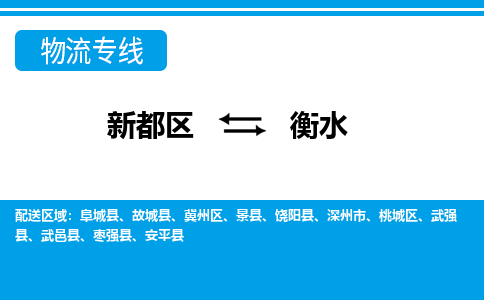 新都区到衡水物流公司电话,专线查询,需要几天