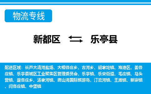 新都区到乐亭县物流公司电话,专线查询,需要几天