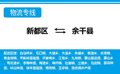 新都区到余干县物流公司电话,专线查询,需要几天